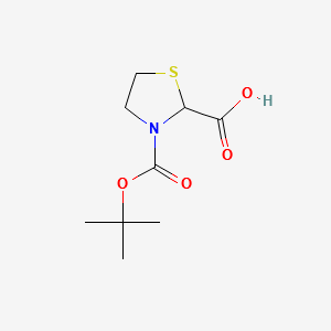 3-(TERT-BUTOXYCARBONYL)THIAZOLIDINE-2-CARBOXYLIC ACID structure, CAS 141783-63-3