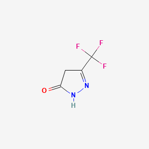3-(TRIFLUOROMETHYL)-1H-PYRAZOL-5(4H)-ONE structure, CAS 401-73-0