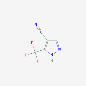 3-(TRIFLUOROMETHYL)-1H-PYRAZOLE-4-CARBONITRILE structure, CAS 318951-60-9