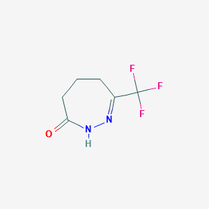 3-(TRIFLUOROMETHYL)-5,6-DIHYDRO-1H-1,2-DIAZEPIN-7(4H)-ONE structure, CAS 1161004-97-2