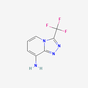 3-(TRIFLUOROMETHYL)[1,2,4]TRIAZOLO[4,3-A]PYRIDIN-8-AMINE structure, CAS 338982-42-6