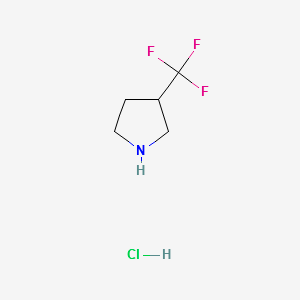 3-(TRIFLUOROMETHYL)PYRROLIDINE HYDROCHLORIDE structure, CAS 1189485-03-7