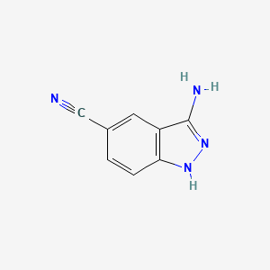 3-AMINO-1H-INDAZOLE-5-CARBONITRILE structure, CAS 20925-62-6