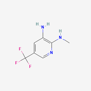 3-AMINO-2-(METHYLAMINO)-5-(TRIFLUOROMETHYL)PYRIDINE structure, CAS 172648-55-4