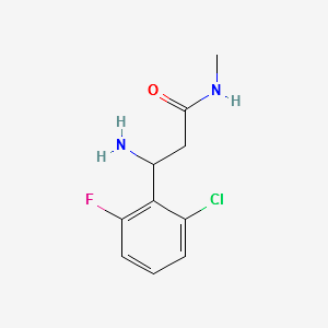 3-AMINO-3-(2-CHLORO-6-FLUOROPHENYL)-N-METHYLPROPANAMIDE structure, CAS 1193386-44-5