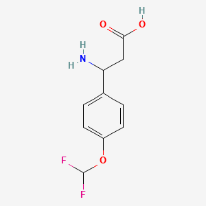 3-AMINO-3-(4-(DIFLUOROMETHOXY)PHENYL)PROPANOIC ACID structure, CAS 127842-68-6