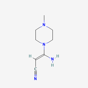 3-AMINO-3-(4-METHYLPIPERAZIN-1-YL)ACRYLONITRILE structure, CAS 136062-62-9