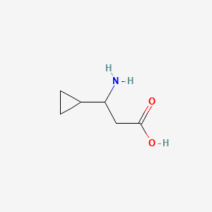 3-AMINO-3-CYCLOPROPYLPROPANOIC ACID structure, CAS 331633-72-8