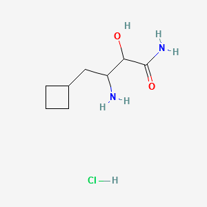 3-AMINO-4-CYCLOBUTYL-2-HYDROXYBUTANAMIDE HYDROCHLORIDE structure, CAS 394735-23-0