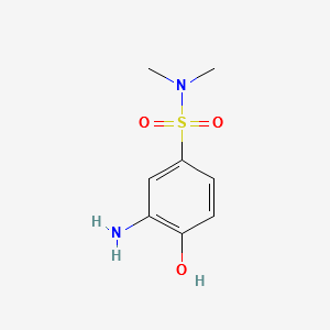 3-AMINO-4-HYDROXY-N,N-DIMETHYLBENZENESULFONAMIDE structure, CAS 24962-75-2