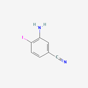 3-AMINO-4-IODOBENZONITRILE structure, CAS 665033-21-6