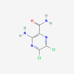 3-AMINO-5,6-DICHLOROPYRAZINE-2-CARBOXAMIDE structure, CAS 14229-27-7