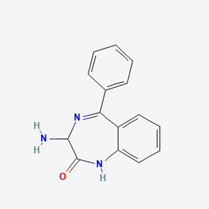 3-AMINO-5-PHENYL-1H-BENZO[E][1,4]DIAZEPIN-2(3H)-ONE structure, CAS 103343-47-1