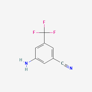 3-AMINO-5-TRIFLUOROMETHYLBENZONITRILE structure, CAS 49674-28-4