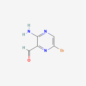 3-AMINO-6-BROMOPYRAZINE-2-CARBALDEHYDE structure, CAS 1196156-63-4