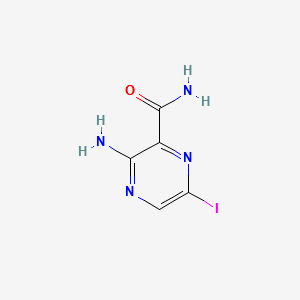 3-AMINO-6-IODOPYRAZINE-2-CARBOXAMIDE structure, CAS 1244949-61-8
