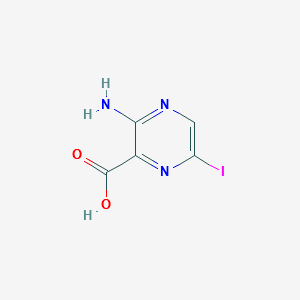 3-AMINO-6-IODOPYRAZINE-2-CARBOXYLIC ACID structure, CAS 875781-48-9