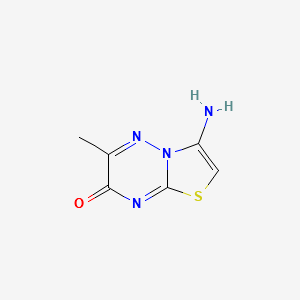 3-AMINO-6-METHYL-7H-THIAZOLO[3,2-B][1,2,4]TRIAZIN-7-ONE structure, CAS 16943-37-6