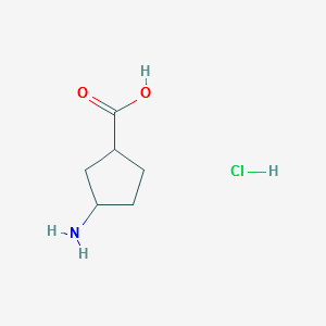 3-AMINOCYCLOPENTANECARBOXYLIC ACID HYDROCHLORIDE structure, CAS 1203306-05-1