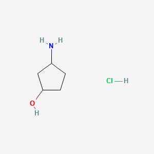 3-AMINOCYCLOPENTANOL HYDROCHLORIDE structure, CAS 1184919-69-4