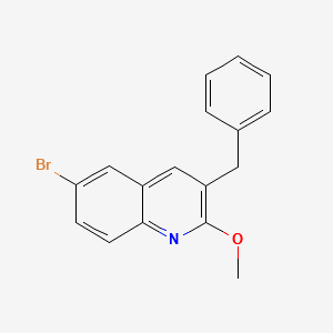 3-BENZYL-6-BROMO-2-METHOXYQUINOLINE structure, CAS 654655-69-3