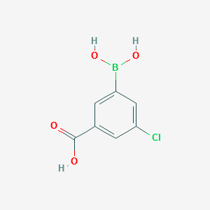 3-BORONO-5-CHLOROBENZOIC ACID structure, CAS 957061-05-1