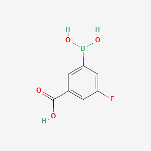 3-BORONO-5-FLUOROBENZOIC ACID structure, CAS 871329-84-9