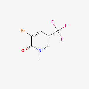 3-BROMO-1-METHYL-5-(TRIFLUOROMETHYL)PYRIDIN-2(1H)-ONE structure, CAS 1215205-35-8