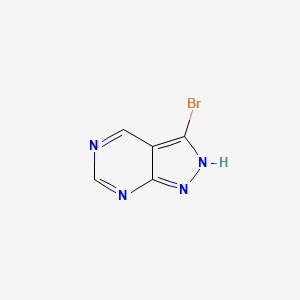 3-BROMO-1H-PYRAZOLO[3,4-D]PYRIMIDINE structure, CAS 1251033-27-8