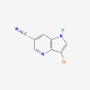 3-BROMO-1H-PYRROLO[3,2-B]PYRIDINE-6-CARBONITRILE structure, CAS 1190311-98-8