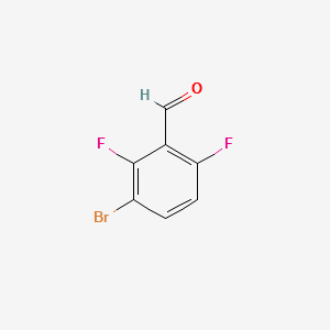 3-BROMO-2,6-DIFLUOROBENZALDEHYDE structure, CAS 398456-82-1