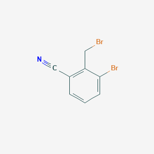 3-BROMO-2-(BROMOMETHYL)BENZONITRILE structure, CAS 1233479-42-9
