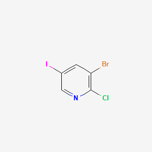 3-BROMO-2-CHLORO-5-IODOPYRIDINE structure, CAS 1211586-80-9