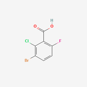 3-BROMO-2-CHLORO-6-FLUOROBENZOIC ACID structure, CAS 1114809-13-0