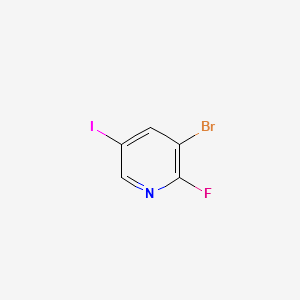 3-BROMO-2-FLUORO-5-IODOPYRIDINE structure, CAS 697300-72-4