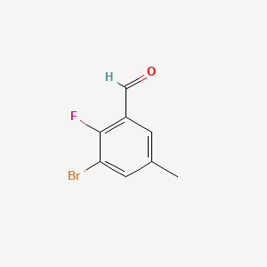 3-BROMO-2-FLUORO-5-METHYLBENZALDEHYDE structure, CAS 1257665-03-4
