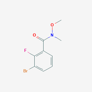 3-BROMO-2-FLUORO-N-METHOXY-N-METHYLBENZAMIDE structure, CAS 680610-73-5