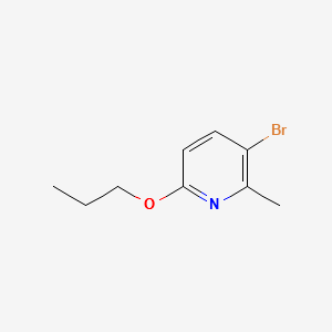 3-BROMO-2-METHYL-6-PROPOXYPYRIDINE structure, CAS 1280786-78-8