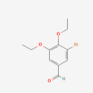3-BROMO-4,5-DIETHOXYBENZALDEHYDE structure, CAS 90109-64-1