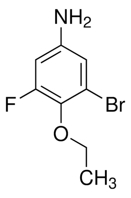 3-BROMO-4-ETHOXY-5-FLUOROANILINE structure, CAS 1280786-90-4
