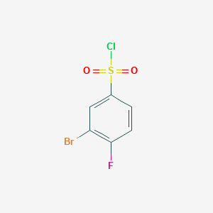 3-BROMO-4-FLUOROBENZENE-1-SULFONYL CHLORIDE structure, CAS 631912-19-1