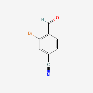 3-BROMO-4-FORMYLBENZONITRILE structure, CAS 89891-69-0