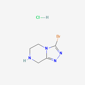 3-BROMO-5,6,7,8-TETRAHYDRO[1,2,4]TRIAZOLO[4,3-A]PYRAZINE HYDROCHLORIDE structure, CAS 1172057-73-6
