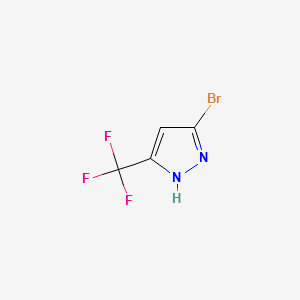 3-BROMO-5-(TRIFLUOROMETHYL)-1H-PYRAZOLE structure, CAS 93608-11-8