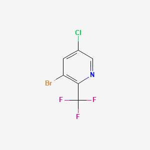 3-BROMO-5-CHLORO-2-(TRIFLUOROMETHYL)PYRIDINE structure, CAS 823222-22-6