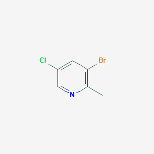 3-BROMO-5-CHLORO-2-METHYLPYRIDINE structure, CAS 131036-39-0