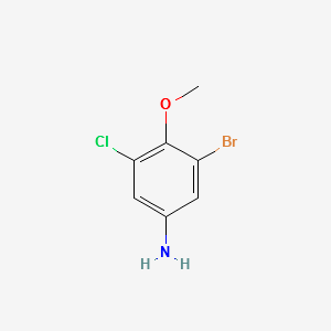3-BROMO-5-CHLORO-4-METHOXYANILINE structure, CAS 84972-58-7