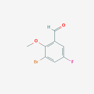 3-BROMO-5-FLUORO-2-METHOXYBENZALDEHYDE structure, CAS 1009093-60-0