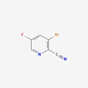 3-BROMO-5-FLUOROPICOLINONITRILE structure, CAS 950670-18-5