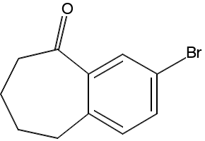 3-BROMO-6,7,8,9-TETRAHYDRO-5H-BENZO[7]ANNULEN-5-ONE structure, CAS 87779-78-0